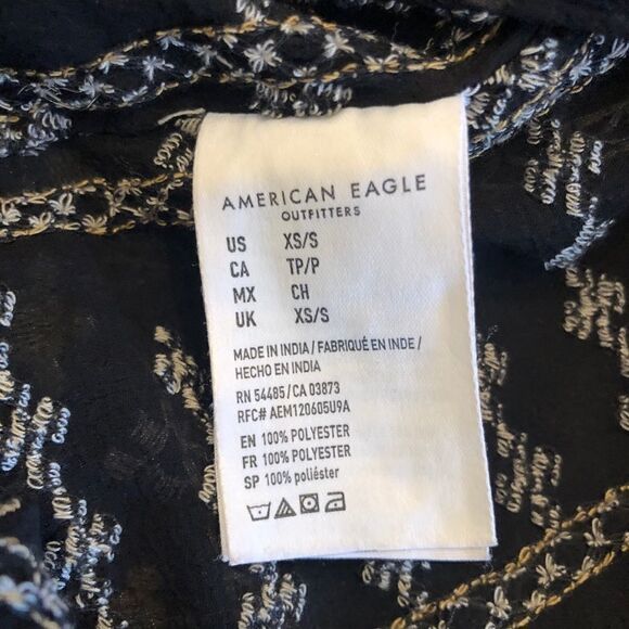 American Eagle Kimono wrap embroidered XS/S EUC - Picture 8 of 9